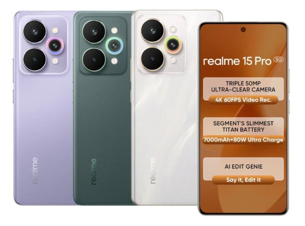Realme Introduces the 15 Pro 5G and 15 5G Smartphones in India