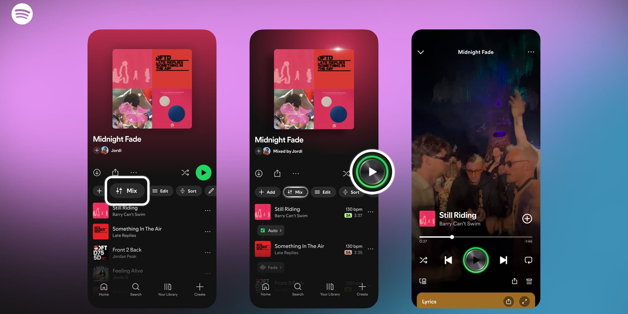 Spotify introduces DJ Mixing Features for playlists in Premium subscription