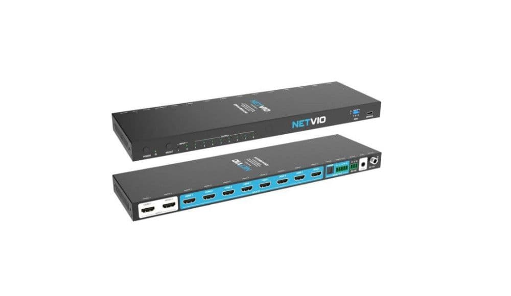 NETVIO NV-SP-H2-0208-10 HDMI 2.1b Splitter: Advanced Technology for 8K Broadcasts