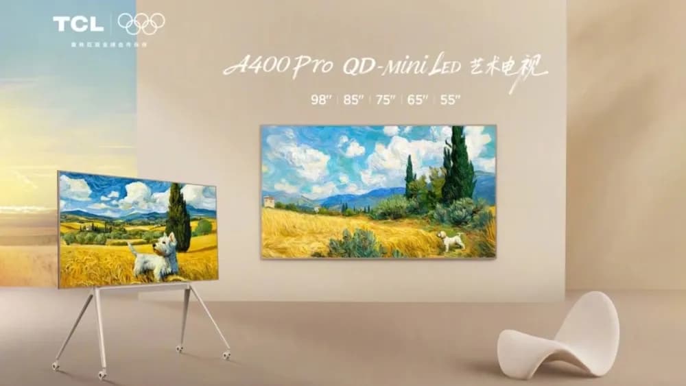 TCL Unveils A400 Pro Series TVs Resembling Masterpieces