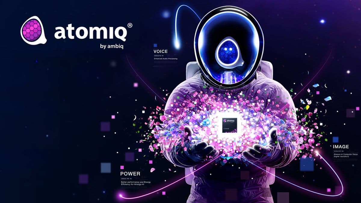 Ambiq presenta el SoC Atomiq con NPU de bajo consumo