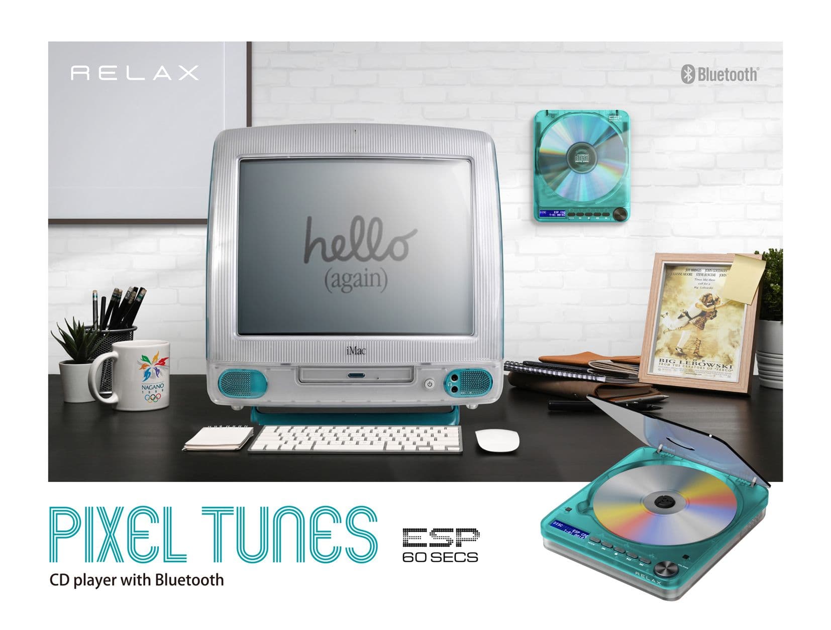 Inspired by the Original iMac: RELAX PIXEL TUNES CD Player New Color 'Ray of Light' Released