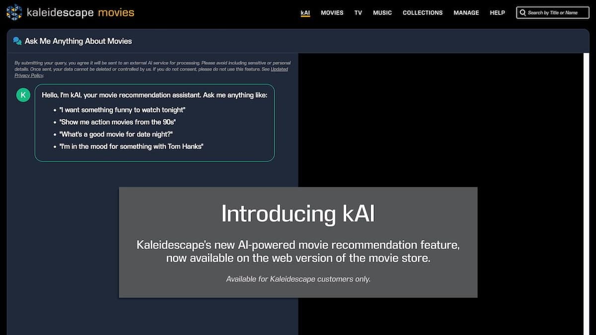 Introducing kAI by Kaleidescape: AI-Empowered Movie Discovery at CEDIA 2025