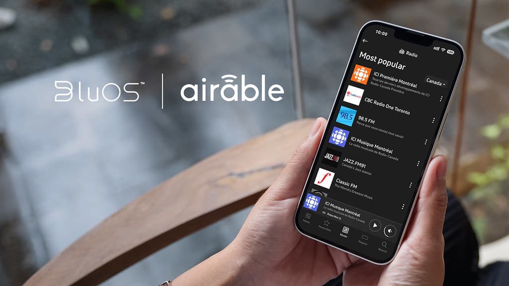 BluOS Adds Integrated Podcast and Internet Radio Streaming via airable Partnership