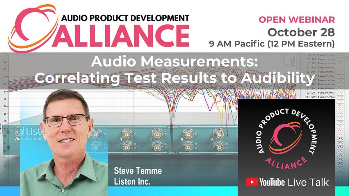 Learn Audio Testing Insights with Steve Temme in the Upcoming APDA Webinar