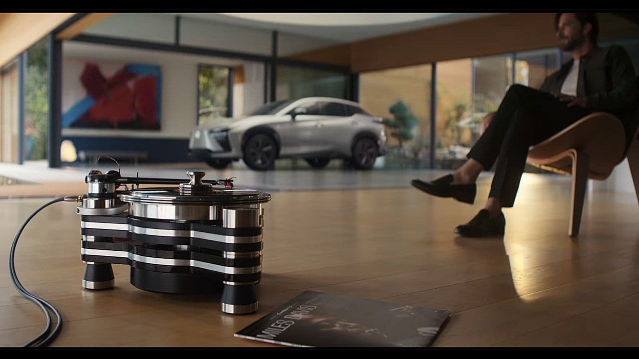 VPI Titan Direct Turntable Featured in Lexus RZ Ad Emphasizing Luxury and Performance