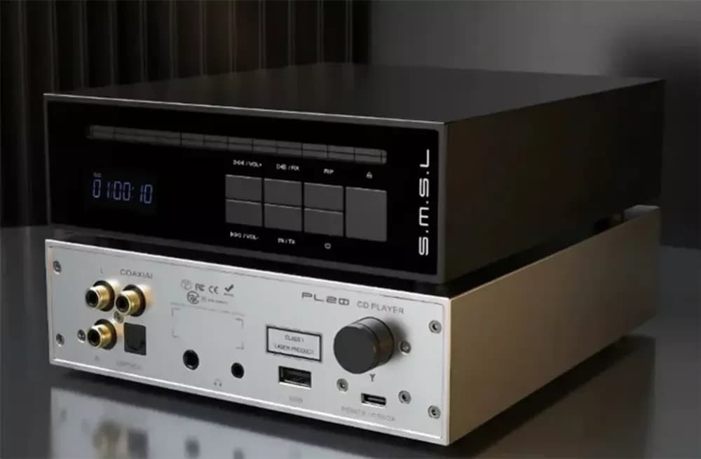 SMSL PL20 Desktop CD Player with Dual CS43131 DACs and Versatile Bluetooth Connectivity