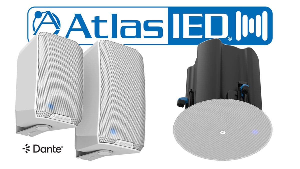 AtlasIED Introduces Atlas+Fyne PoE++ Dante Ceiling and Surface Speakers at ISE 2026