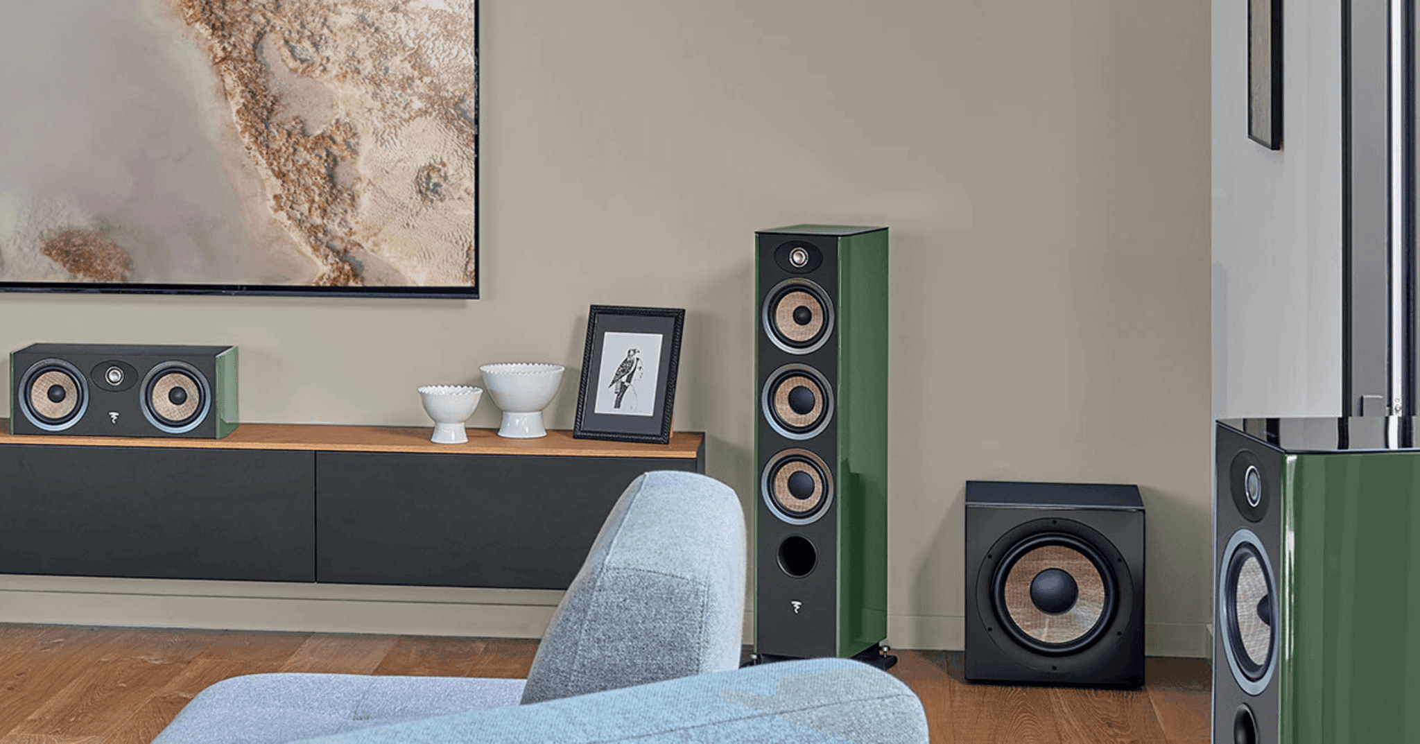 La caractéristique du cône en lin de Focal occupe une place centrale dans la série Aria Evo X