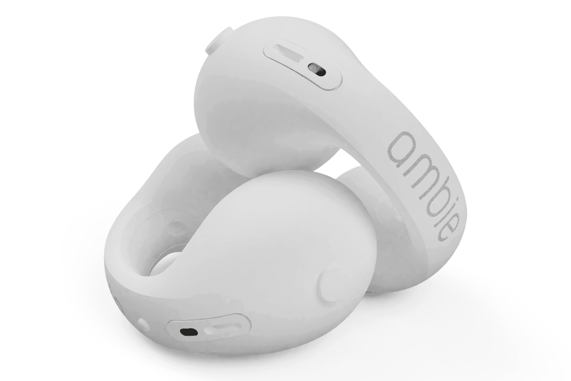 Ambie AM-TW02COM Open-Ear True Wireless Earcuffs Add White Color for Intercom Use