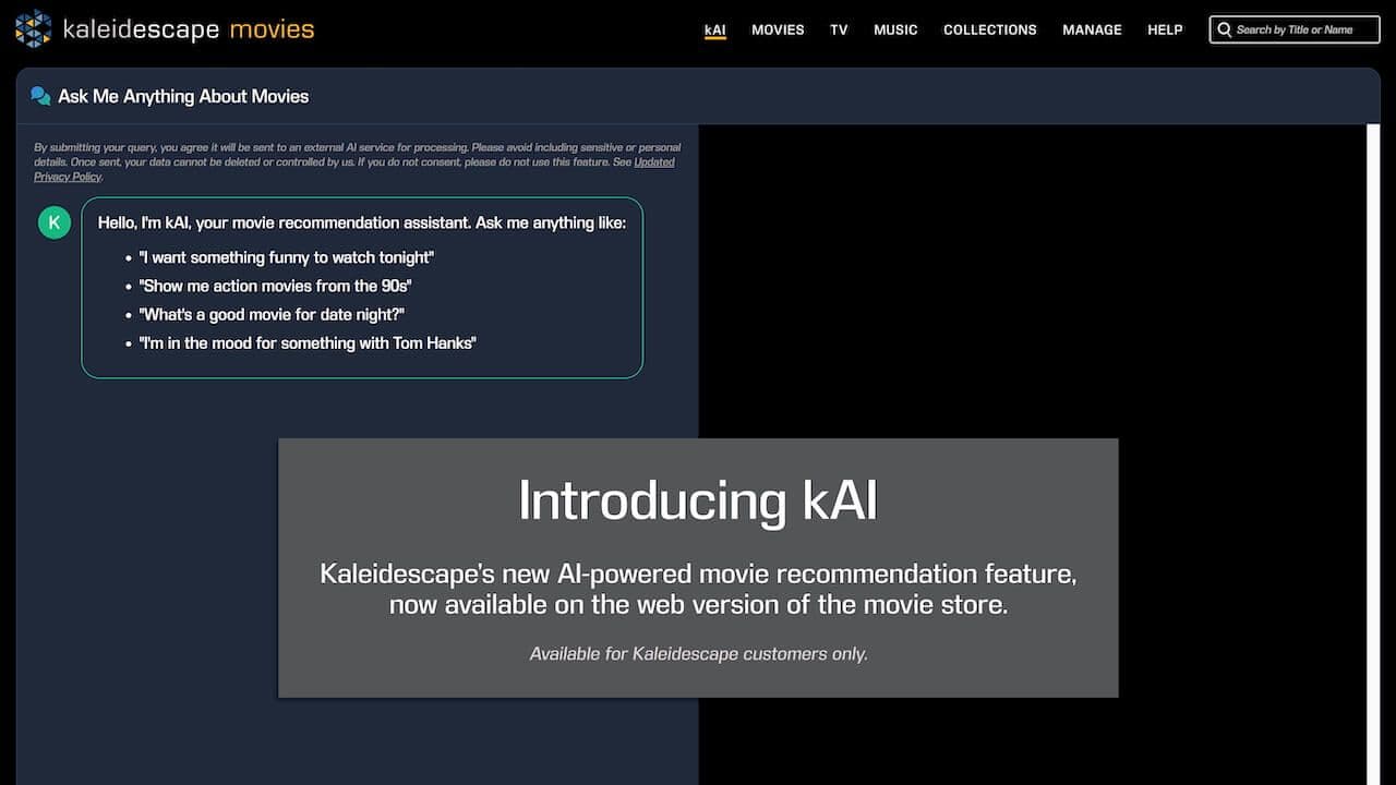 Introducing kAI by Kaleidescape: AI-Empowered Movie Discovery at CEDIA 2025