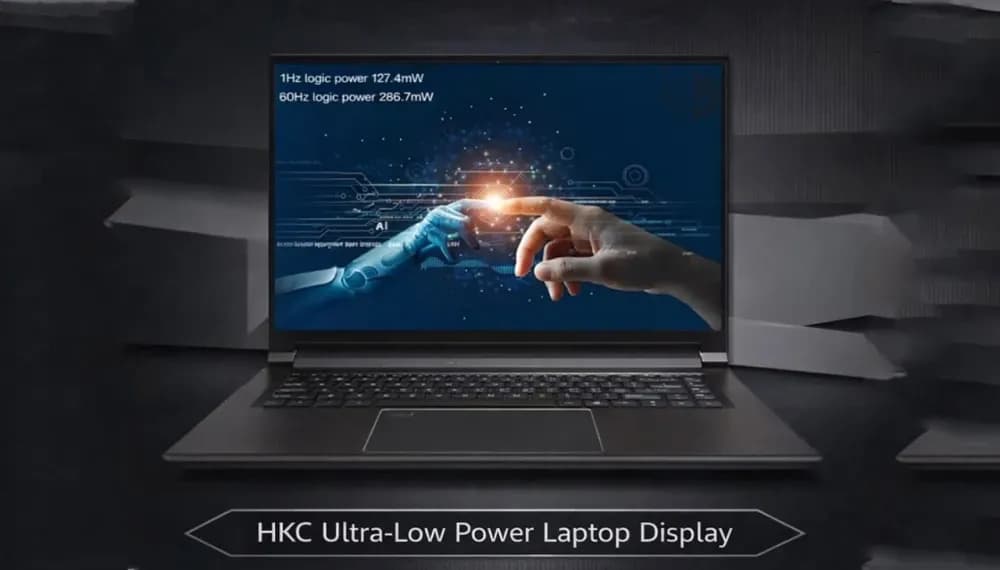 HKC Unveils Notebook Display with Record Energy Consumption of Only 0.13 Watts